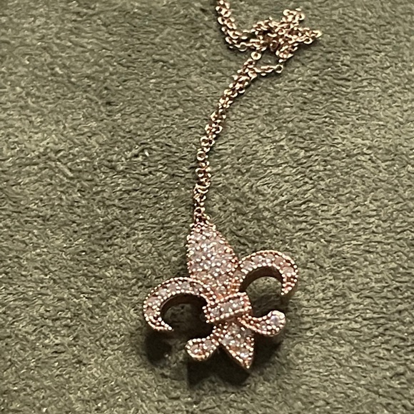 Effy 14K Rose Gold Fleur de Lis Necklace - Picture 6 of 7